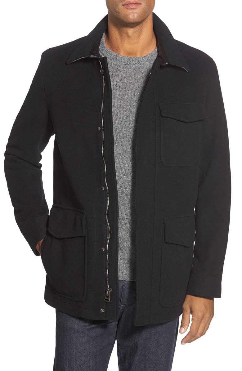 Cole Haan Wool Blend Zip Front Jacket | Nordstrom