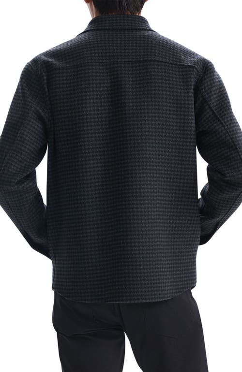 Shop Theory Wool Blend Shirt Jacket In Black Multi - A0p