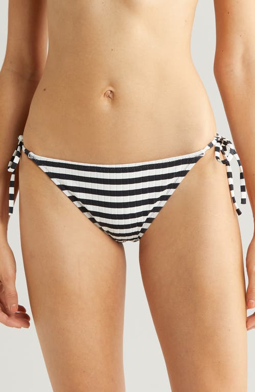 Solid & Striped Iris Rib Bikini Bottoms Blackout X Marshmallow at Nordstrom,