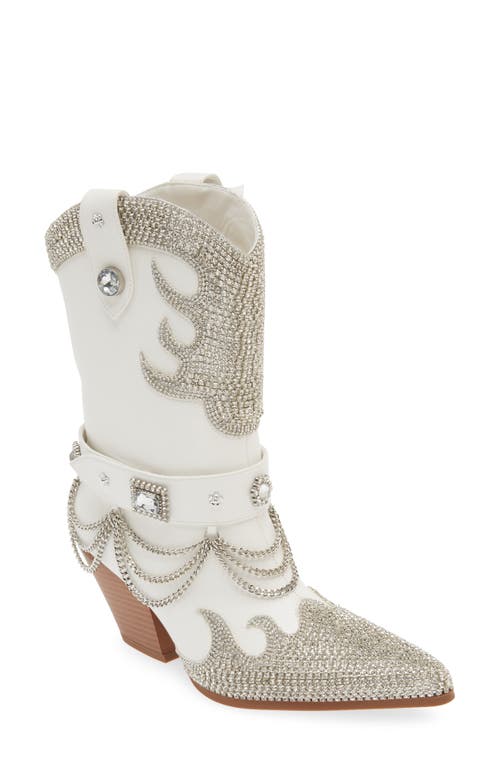 Bramwell Water Resistant Cowboy Boot in White