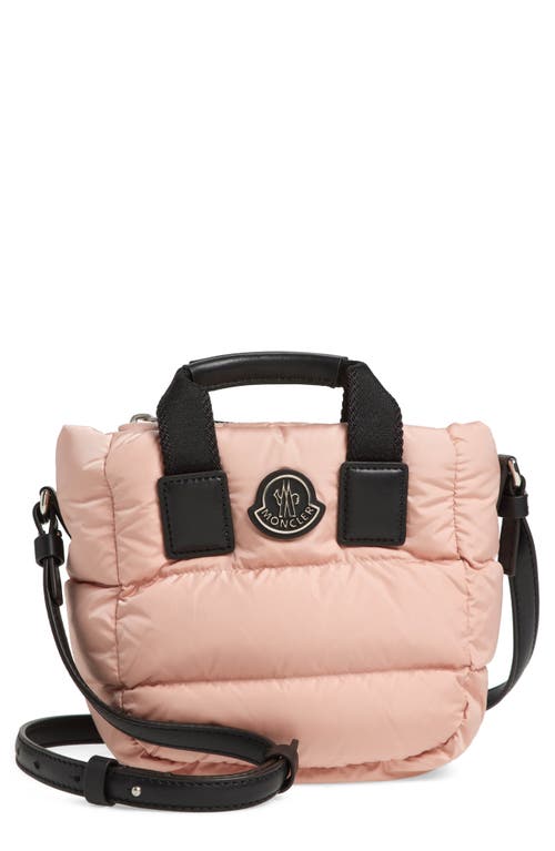 Shop Moncler Micro Caradoc Puffer Crossbody Tote In Pink