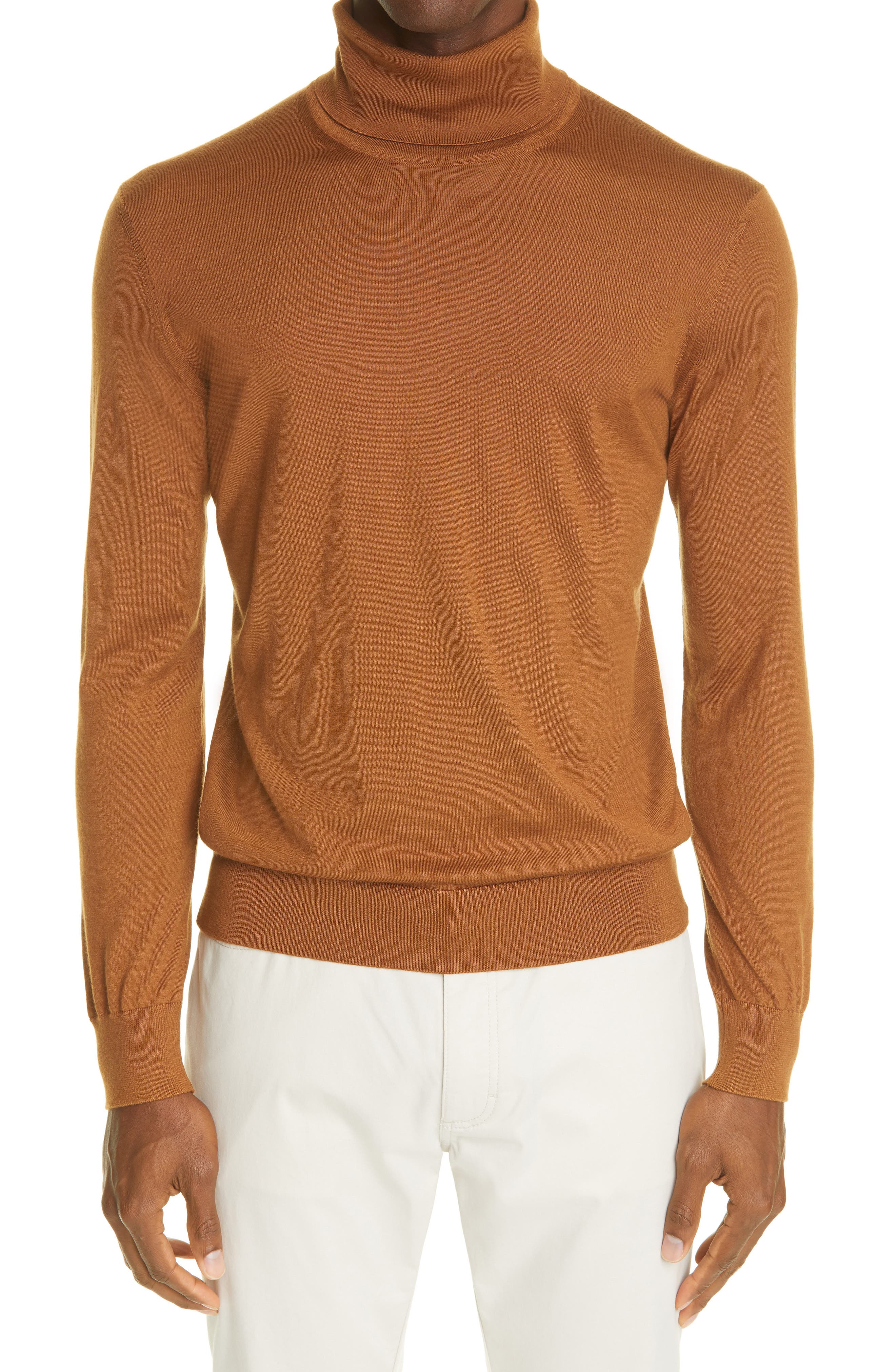 WSPLYSPJY Mens Slim Fit Turtleneck Casual Knitted Pullover Top Sweaters
