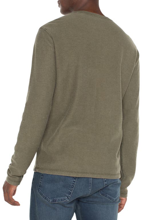 Shop Liverpool Textured Long Sleeve Henley In Sea Turtle