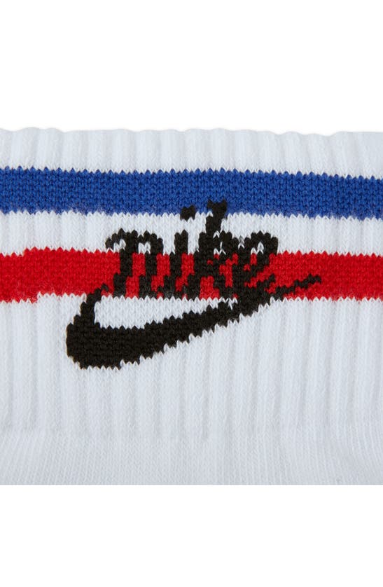 Shop Nike 3-pack Everyday Essential Crew Socks In White/ Black/ Game Royal