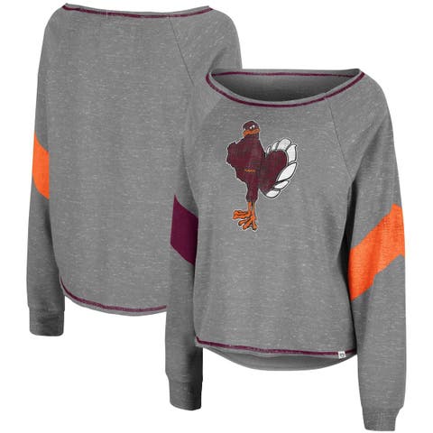 Women's Pressbox Heathered Maroon Virginia Tech Hokies Plus Size Jade  Vintage Washed 3/4-Sleeve Jersey T-Shirt