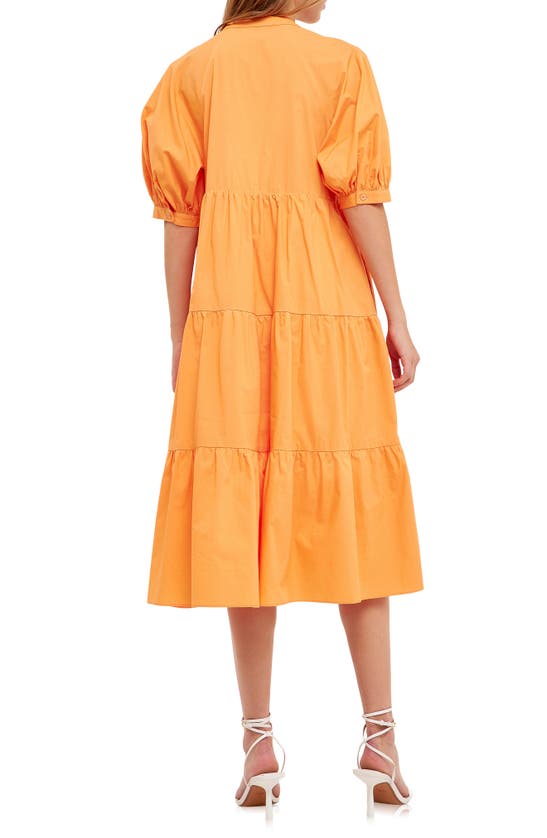 english factory orange dress English Factory