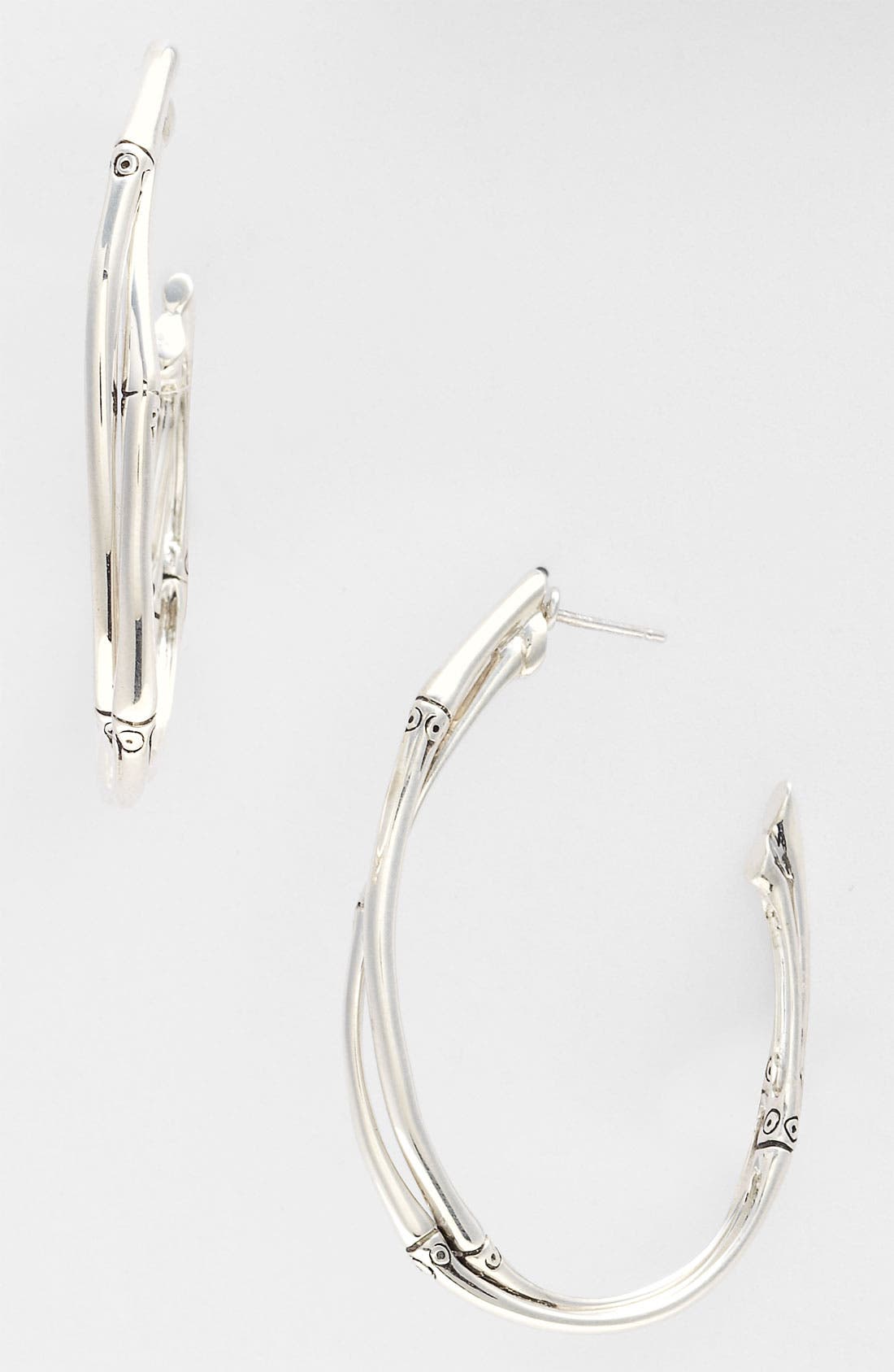 John Hardy Sterling Silver Large Twisted Hoop Earrings