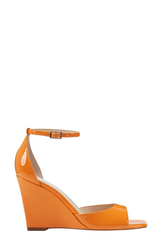 Shop Marc Fisher Ltd Camira Ankle Strap Wedge Sandal In Orange