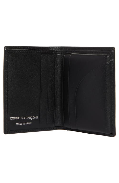 Shop Comme Des Garçons Wallets Eyelet Leather Bifold Wallet In Black