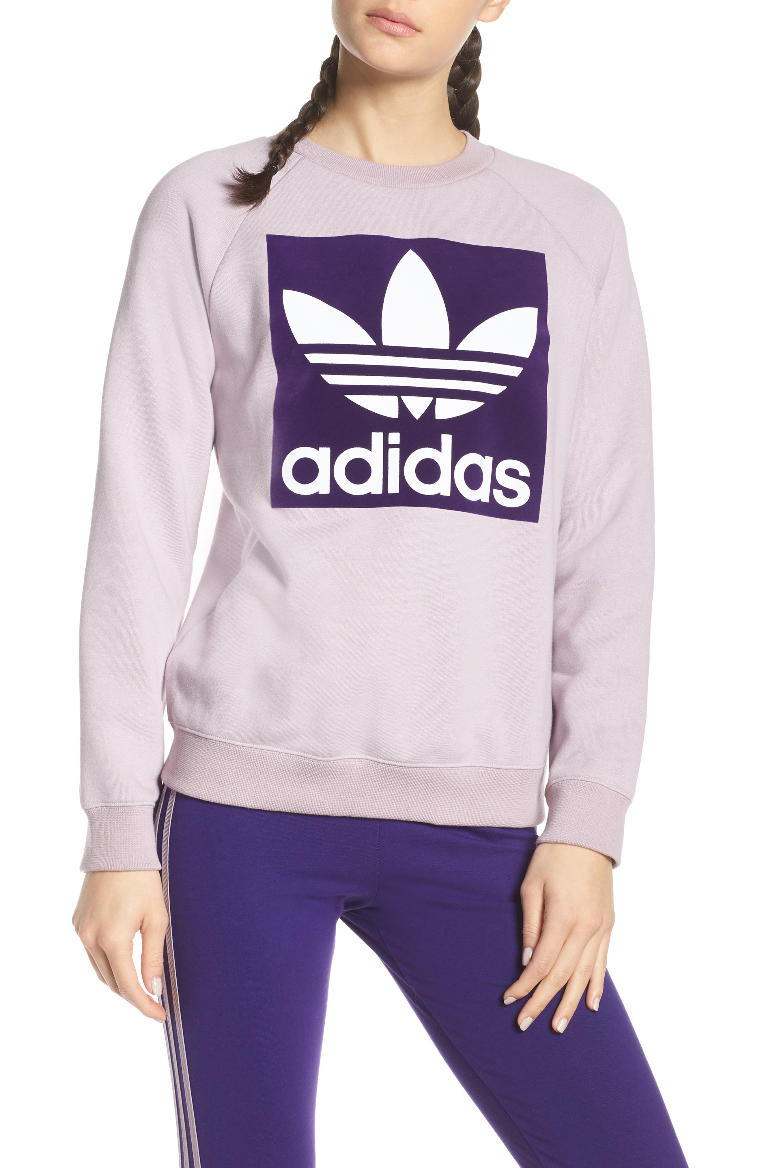 adidas originals box trefoil graphic sweatshirt