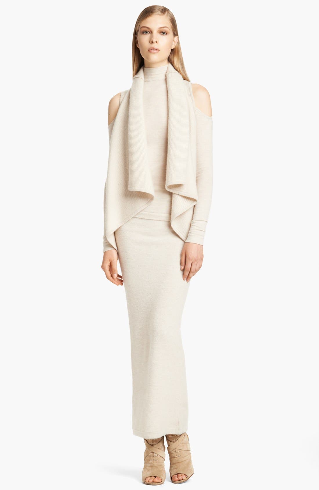 Donna Karan Collection 'First Layer' Cold Shoulder Cashmere Blend