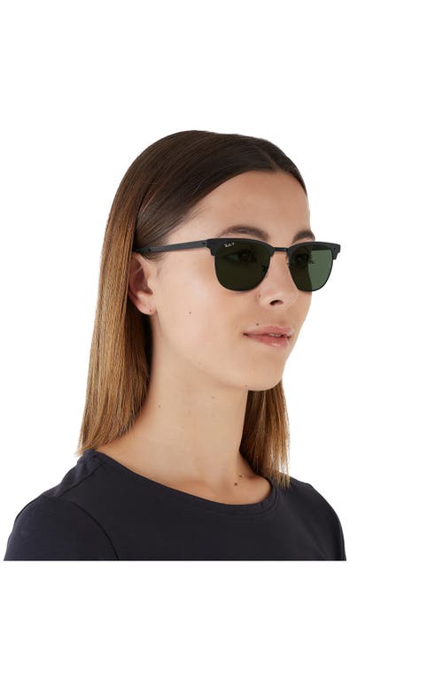 RAY BAN RAY-BAN CLUBMASTER METAL 58MM POLARIZED SQUARE SUNGLASSES 