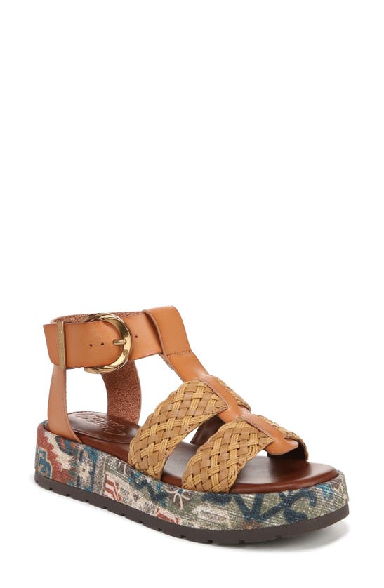 Shop Circus Ny By Sam Edelman Katy Woven Platform Sandal In Redwood Brown/ Natural Multi