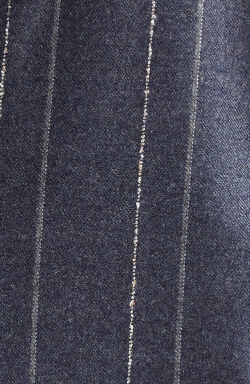 Eleventy Pinstripe One-button Blazer In Navy