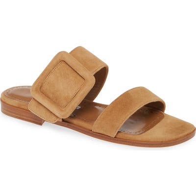 Manolo Blahnik Tituba Buckle Slide Sandal