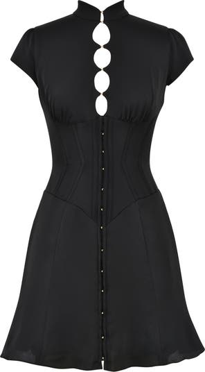 Carminia Black Mini Dress