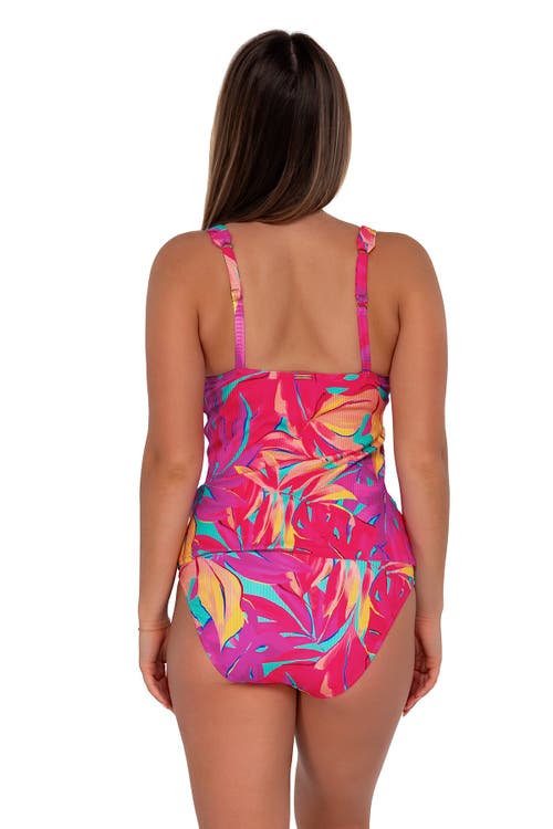 Shop Sunsets Elsie Tankini-40e/38f/36g In Oasis Sandbar Rib