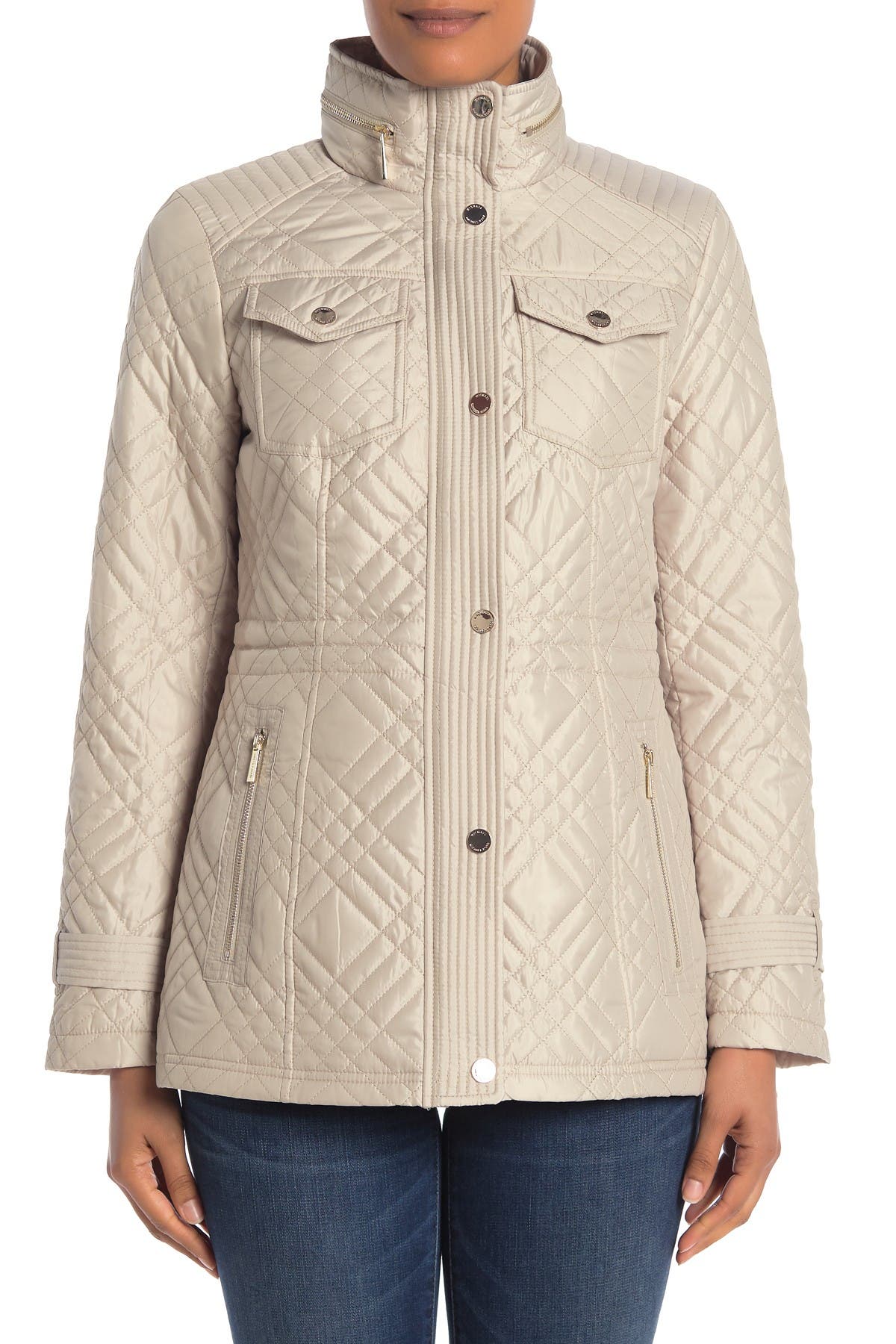 michael michael kors missy quilted anorak