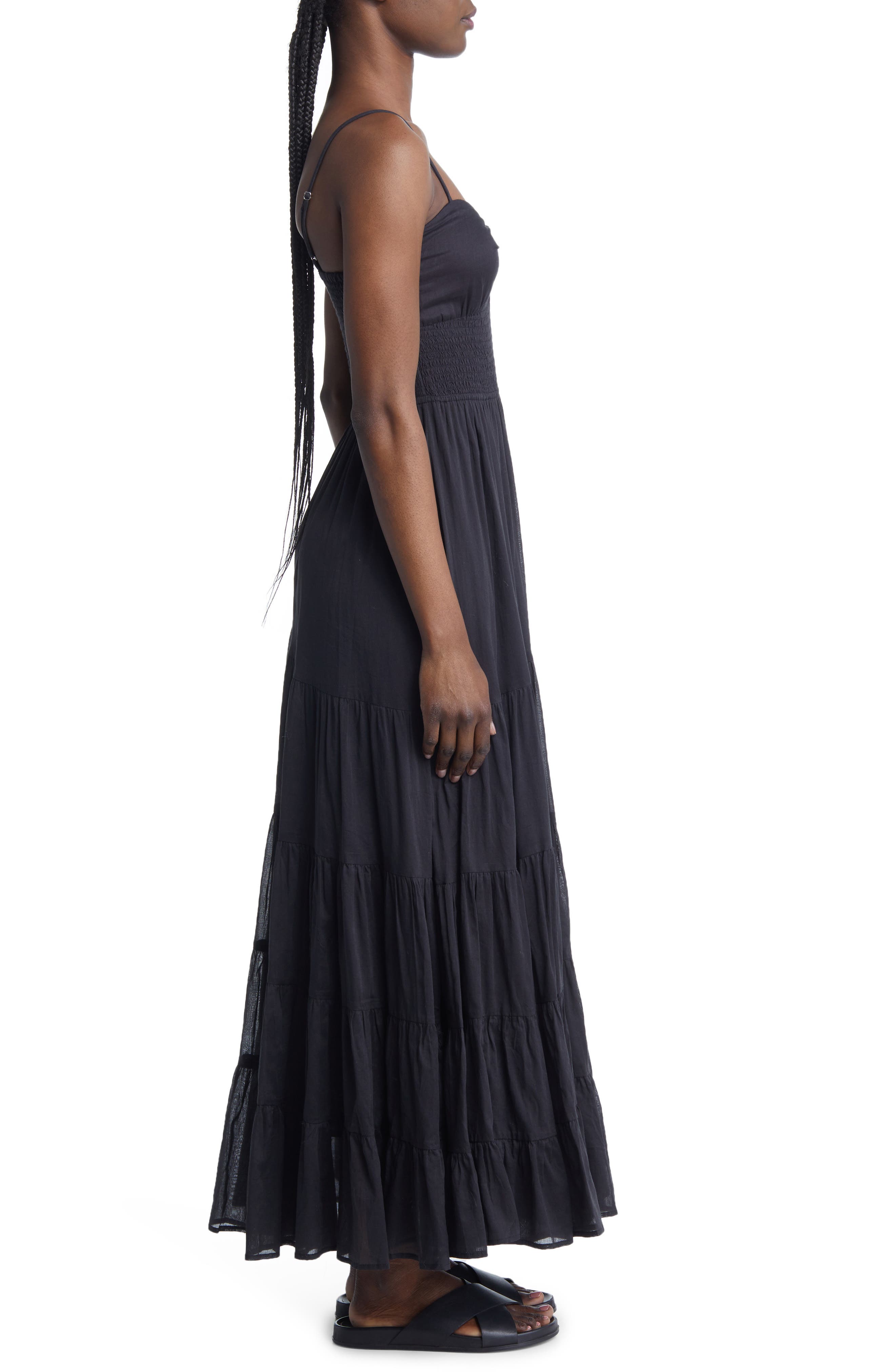 Free People Sundrenched Smocked Waist Tiered Cotton Maxi Dress Nordstrom