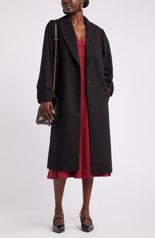 Shop Nordstrom X Harlem's Fashion Row House Of Aama Harbor Shawl Pleat Coat In Black Byron Check