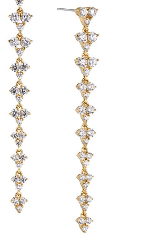Nadri Pavé the Way Cubic Zirconia Linear Drop Earrings in Gold at Nordstrom