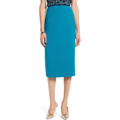 Halogen Knit Pencil Skirt, Blue/green