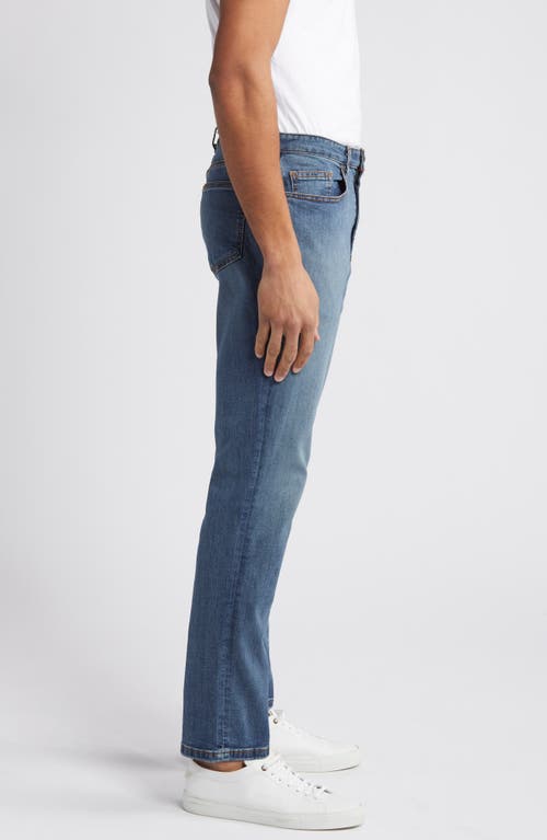 Johnston & Murphy Straight Leg Jeans In Light Wash