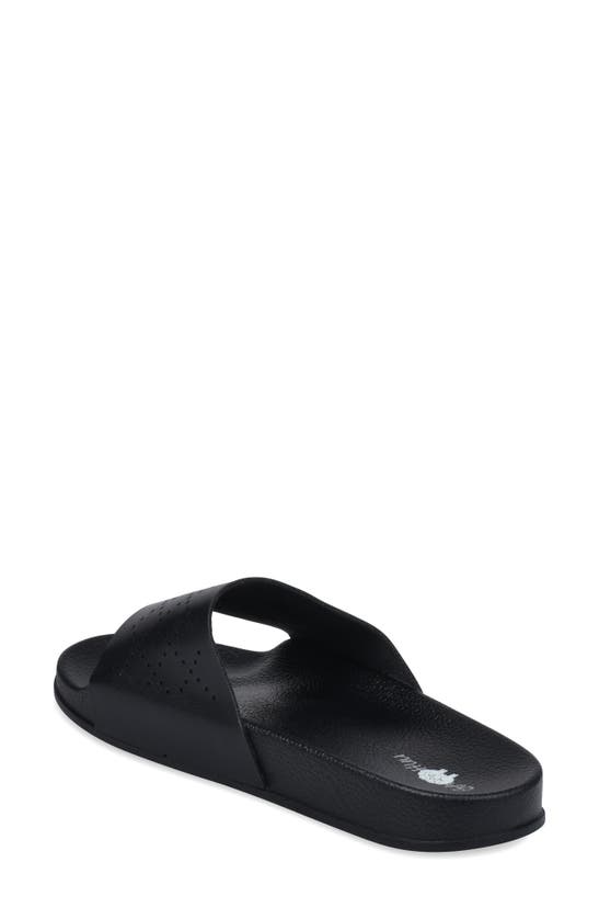 Gaahuu Perforated Slide Sandal In Black