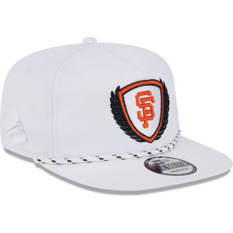 Men's Atlanta Braves New Era White Golfer Tee 9FIFTY Snapback Hat