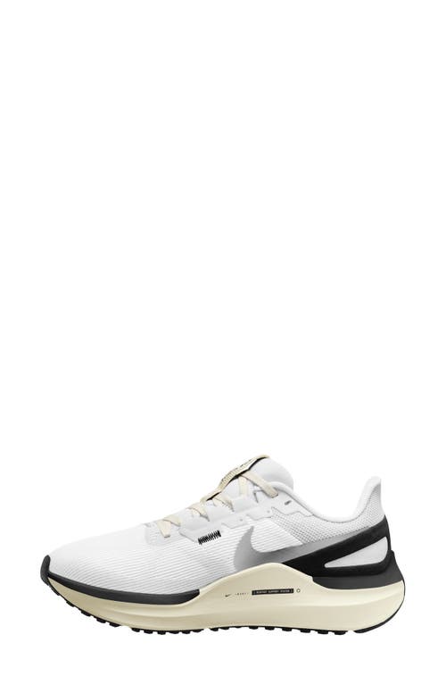 Shop Nike Air Zoom Structure 25 Road Running Shoe In White/black-sail-coconut Milk