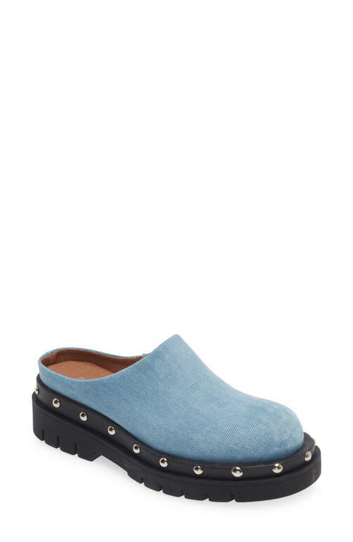 Shop Kaanas Meg Lug Sole Mule In Indigo