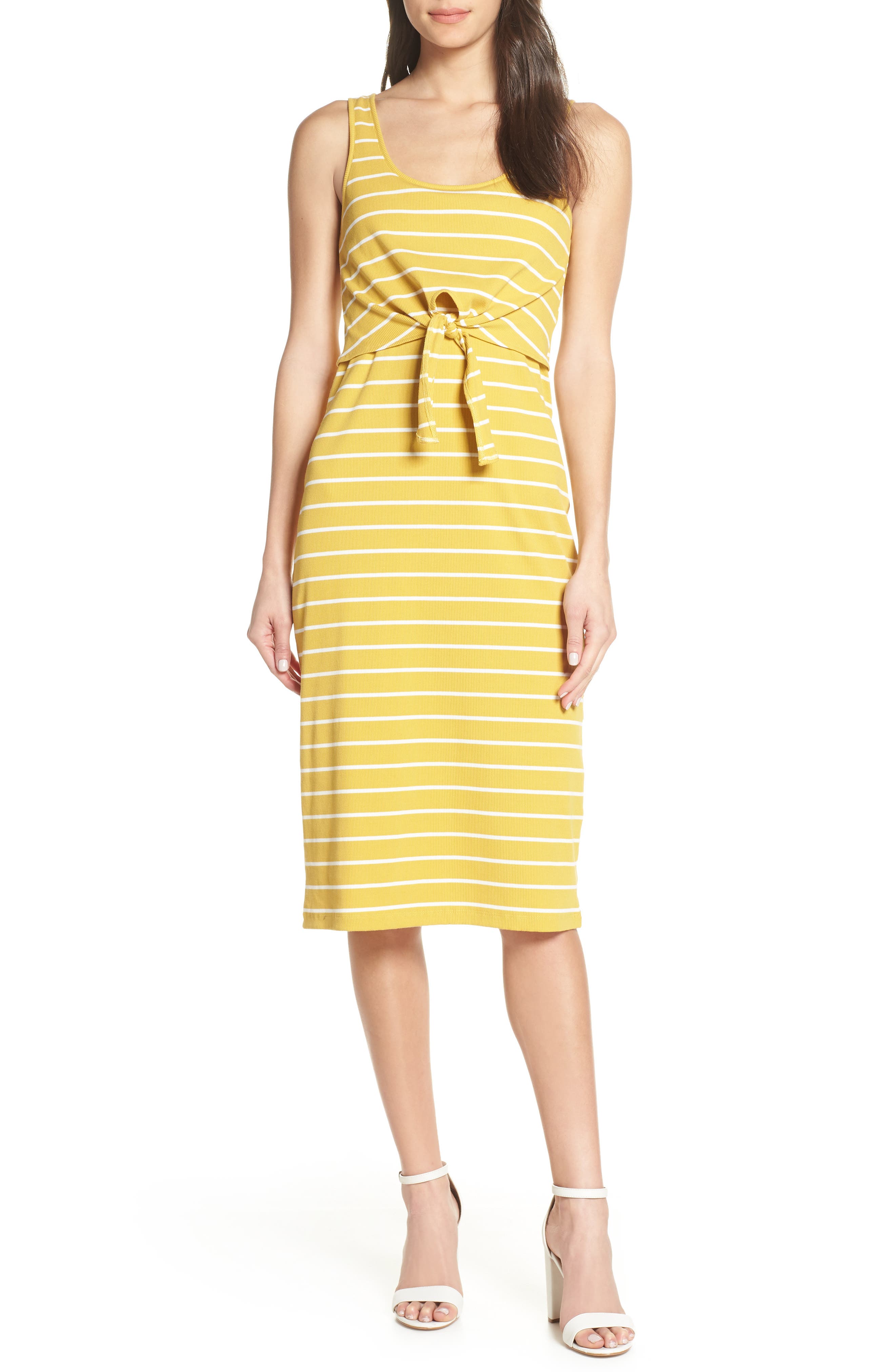Heartloom Kenzie Stripe Dress, Yellow
