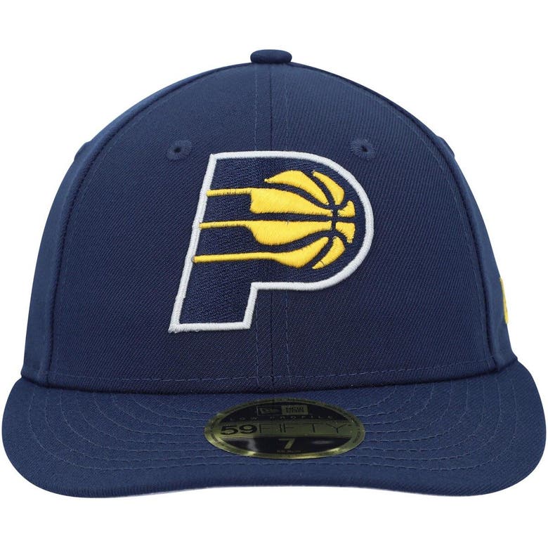 Shop New Era Navy Indiana Pacers Team Low Profile 59fifty Fitted Hat