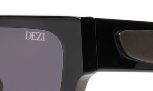 Dezi Slick 55mm Shield Sunglasses In Black/dark Smoke