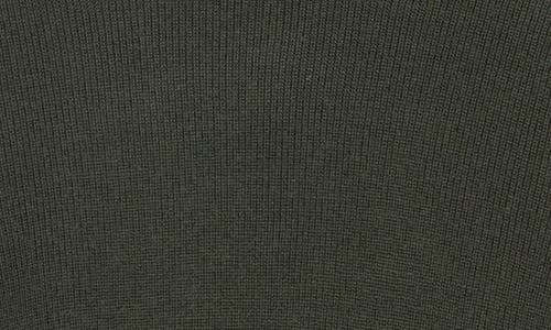 Amicale Faux Suede Patch Merino Wool Sweater In Olive