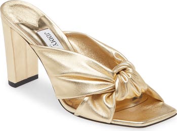 Jimmy choo discount gold slides