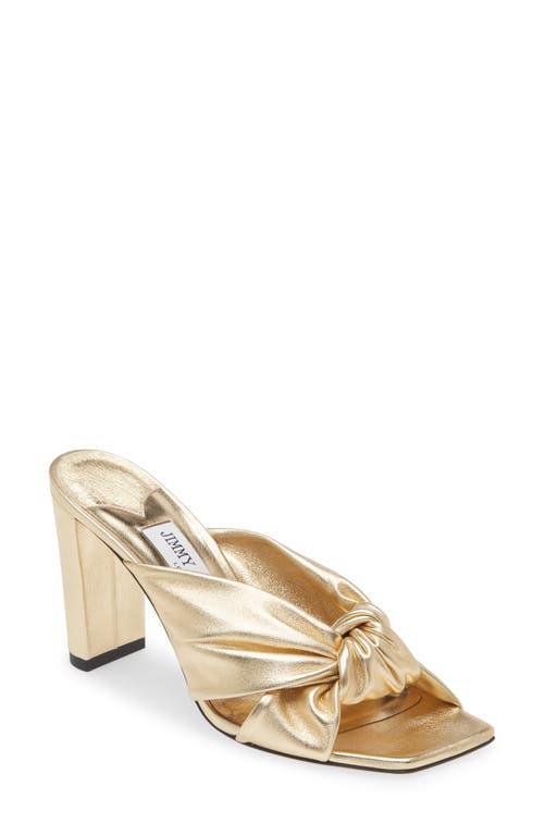 Jimmy Choo Avenue Slide Sandal Gold at Nordstrom,