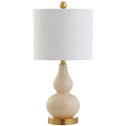 Shop Jonathan Y Anya Mini Glass Led Table Lamp In Ivory