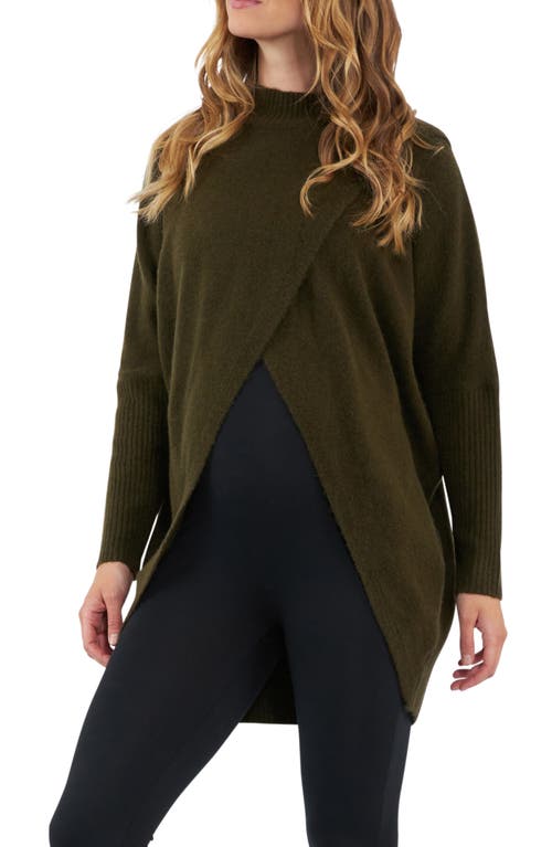 Shop Ripe Maternity Hallie Maternity/nursing Sweater In Khaki