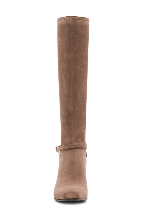 Shop Blondo Twyla Waterproof Knee High Suede Boot In Taupe Suede