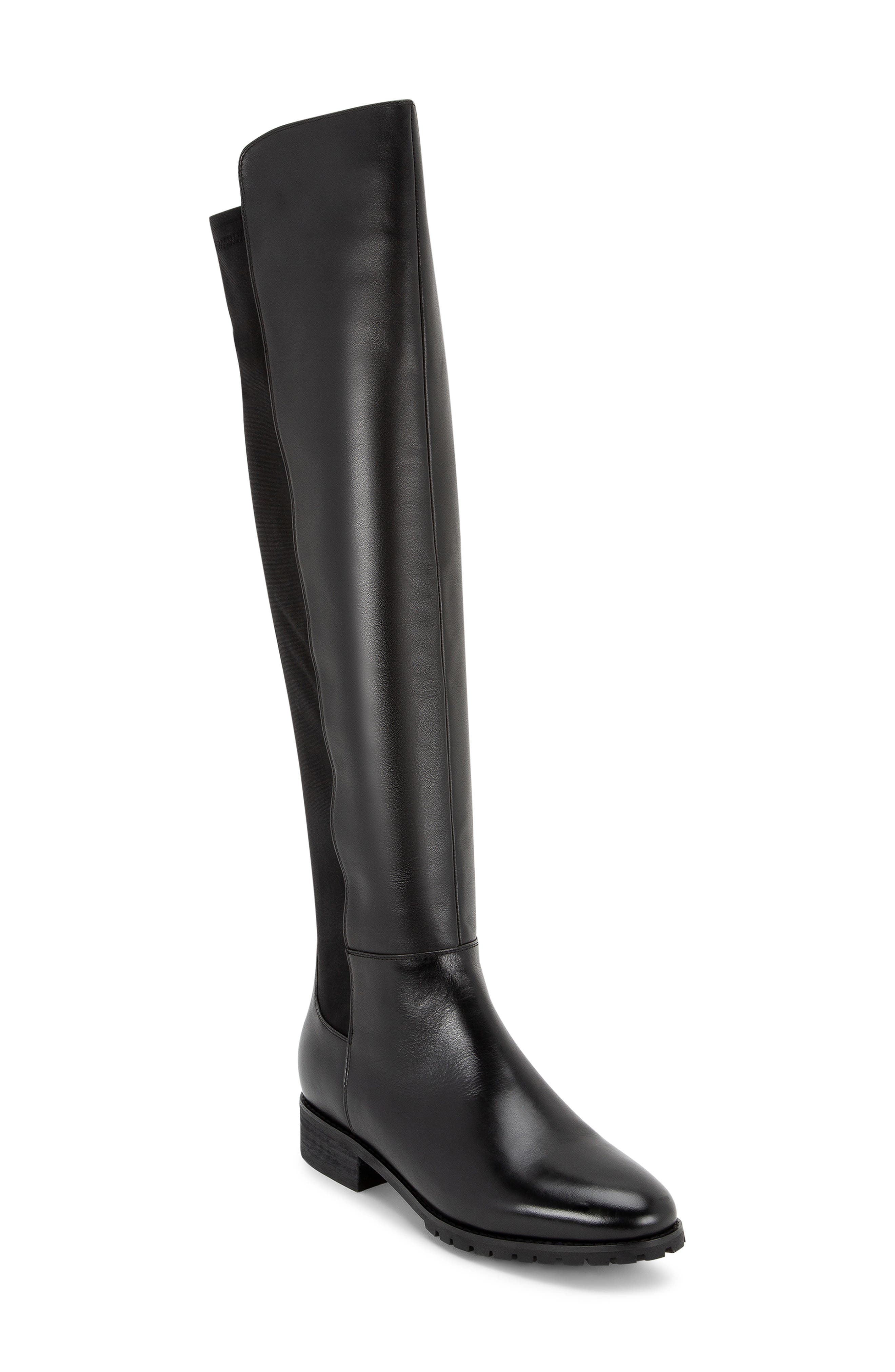 leather waterproof knee high boots
