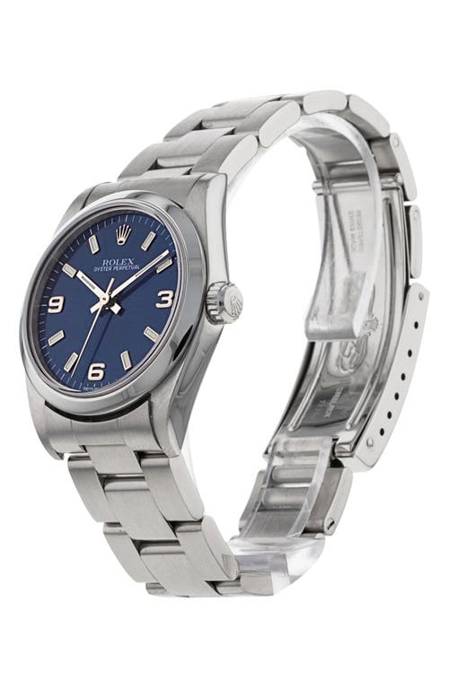 Shop Watchfinder & Co. Rolex  Oyster Perpetual Bracelet Watch, 31mm In Blue