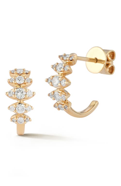 Sophia Ryan Diamond Hoop Earrings in Yellow Gold/Diamond