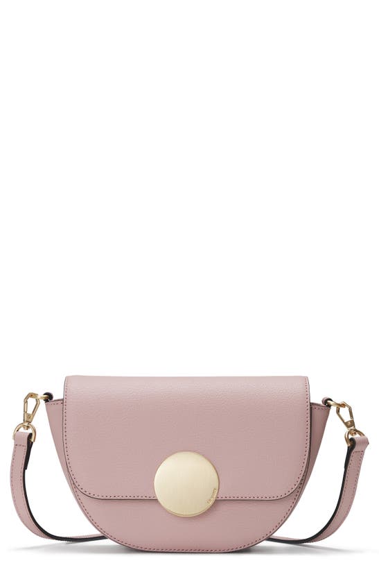 Shop Oryany Lottie Leather Saddle Crossbody Bag In Vintage Pink