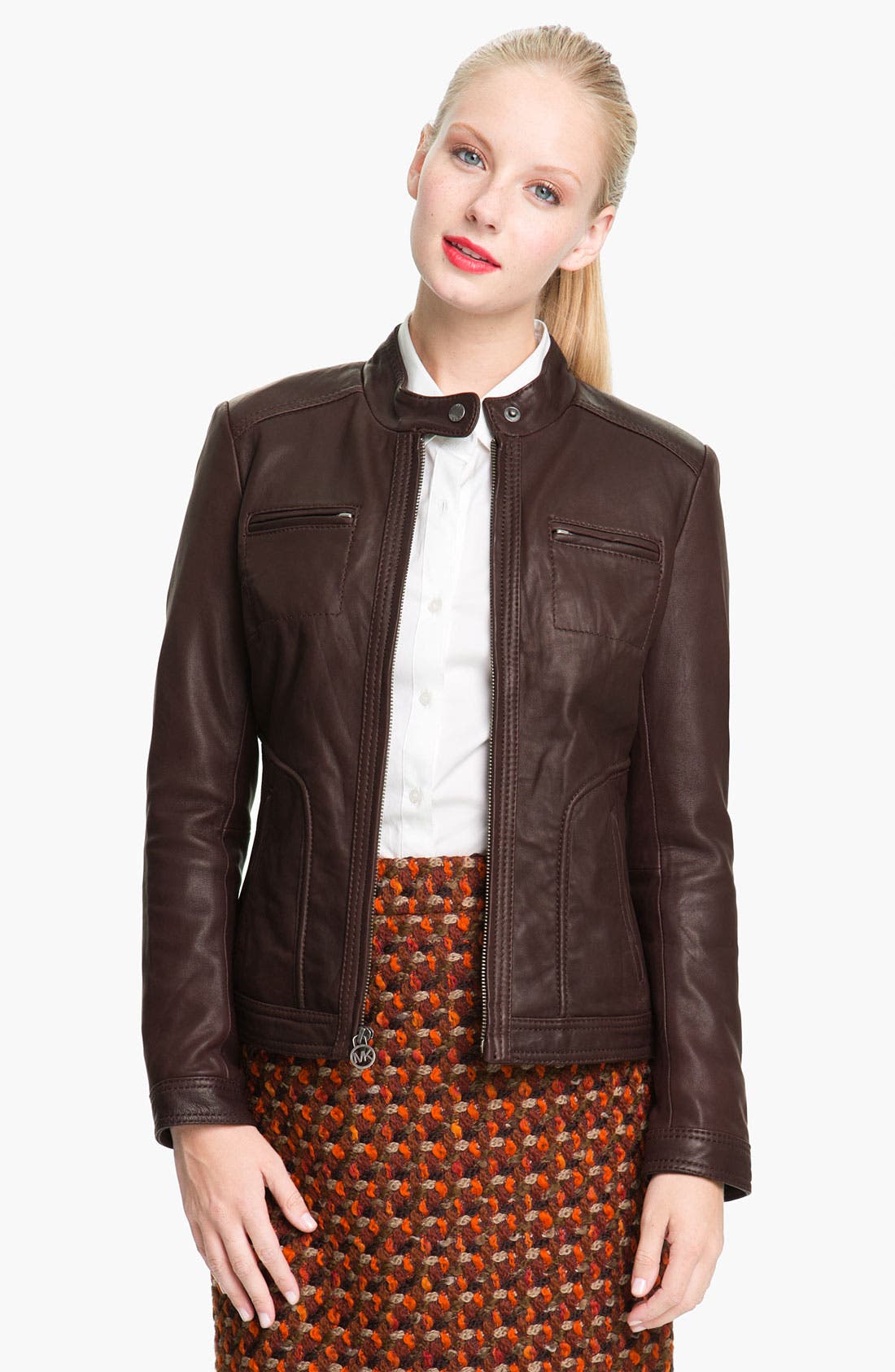 michael kors scuba leather jacket