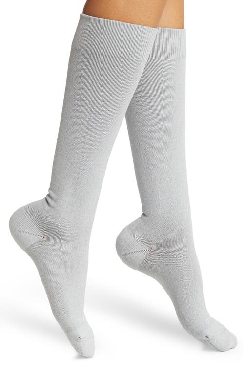 Solid Compression Knee Highs in Heather Grey