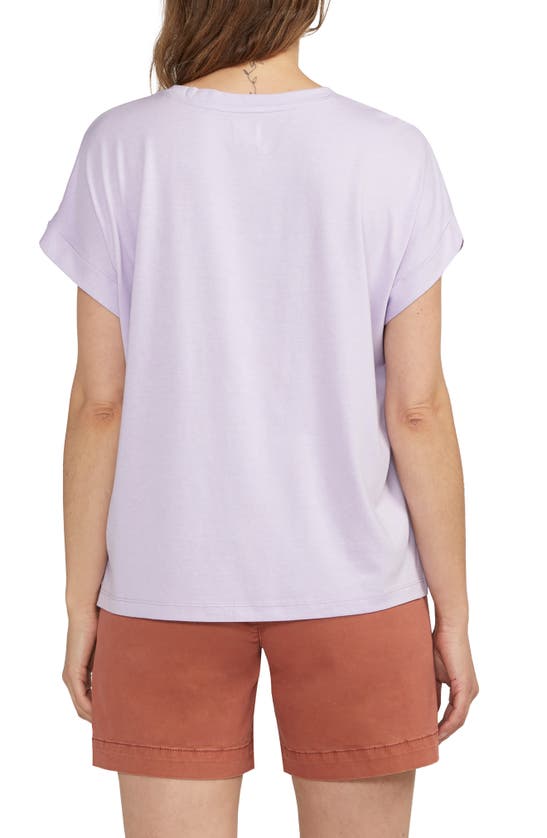 JAG JEANS JAG DRAPEY CUFF COTTON & MODAL T-SHIRT 