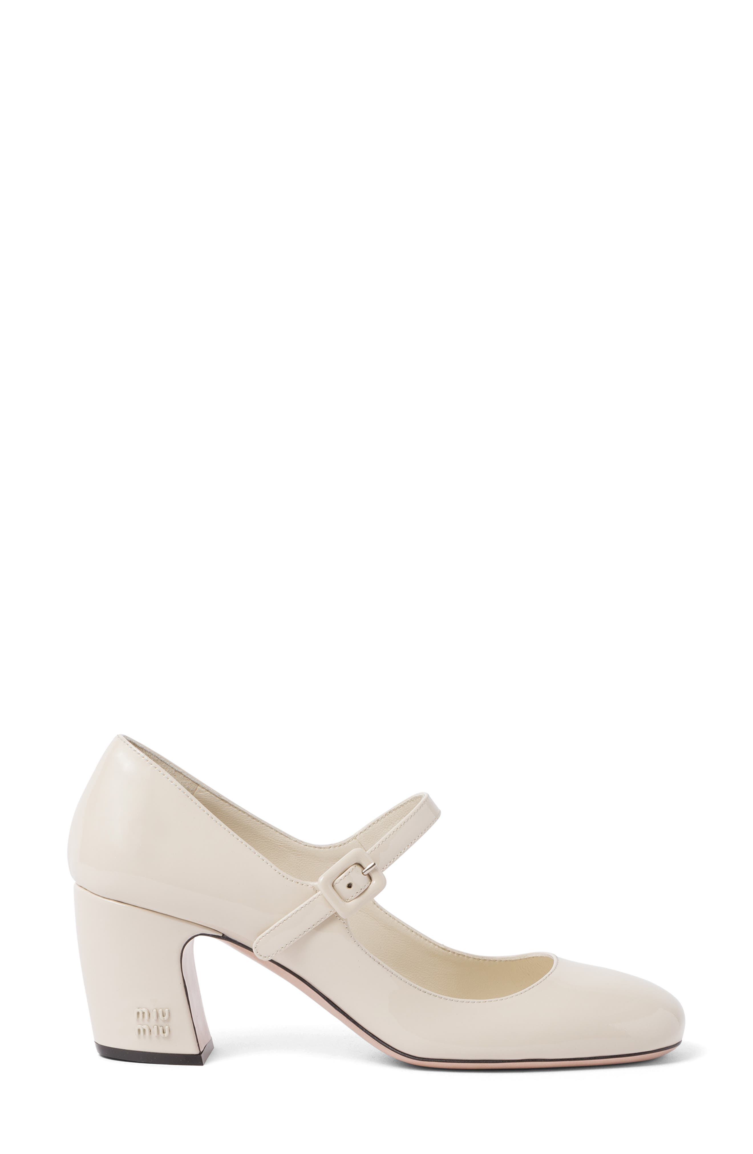 miu miu メリージェーン ハイヒール アイボリー Miu Miu Mary Jane High Heels, Ivory
