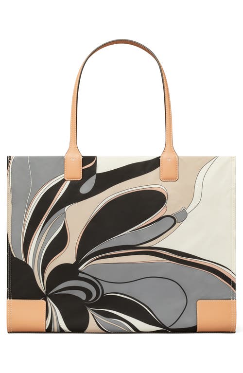 Shop Tory Burch Ella Print Tote In Neutral Tulip Swirl