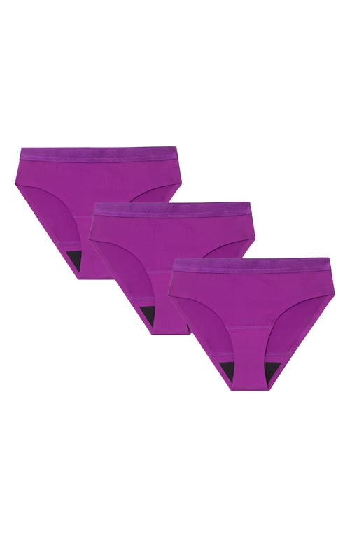 Proof® 3-Pack Teen Period & Leakproof Briefs in Purple 